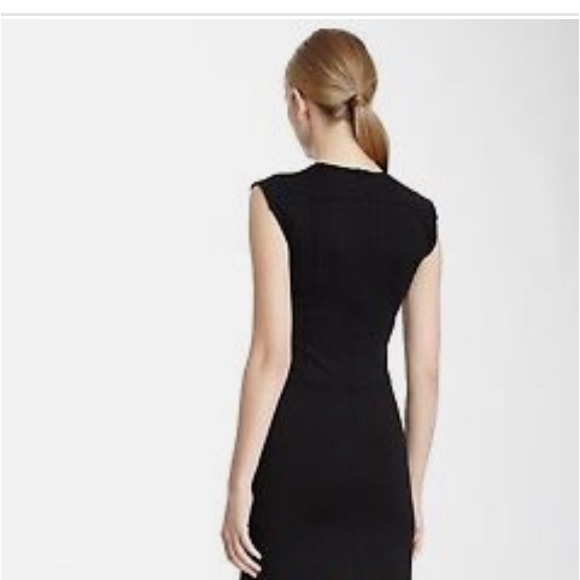 Faux Leather Panel Dress French connection NWT black - Picture 2 of 4